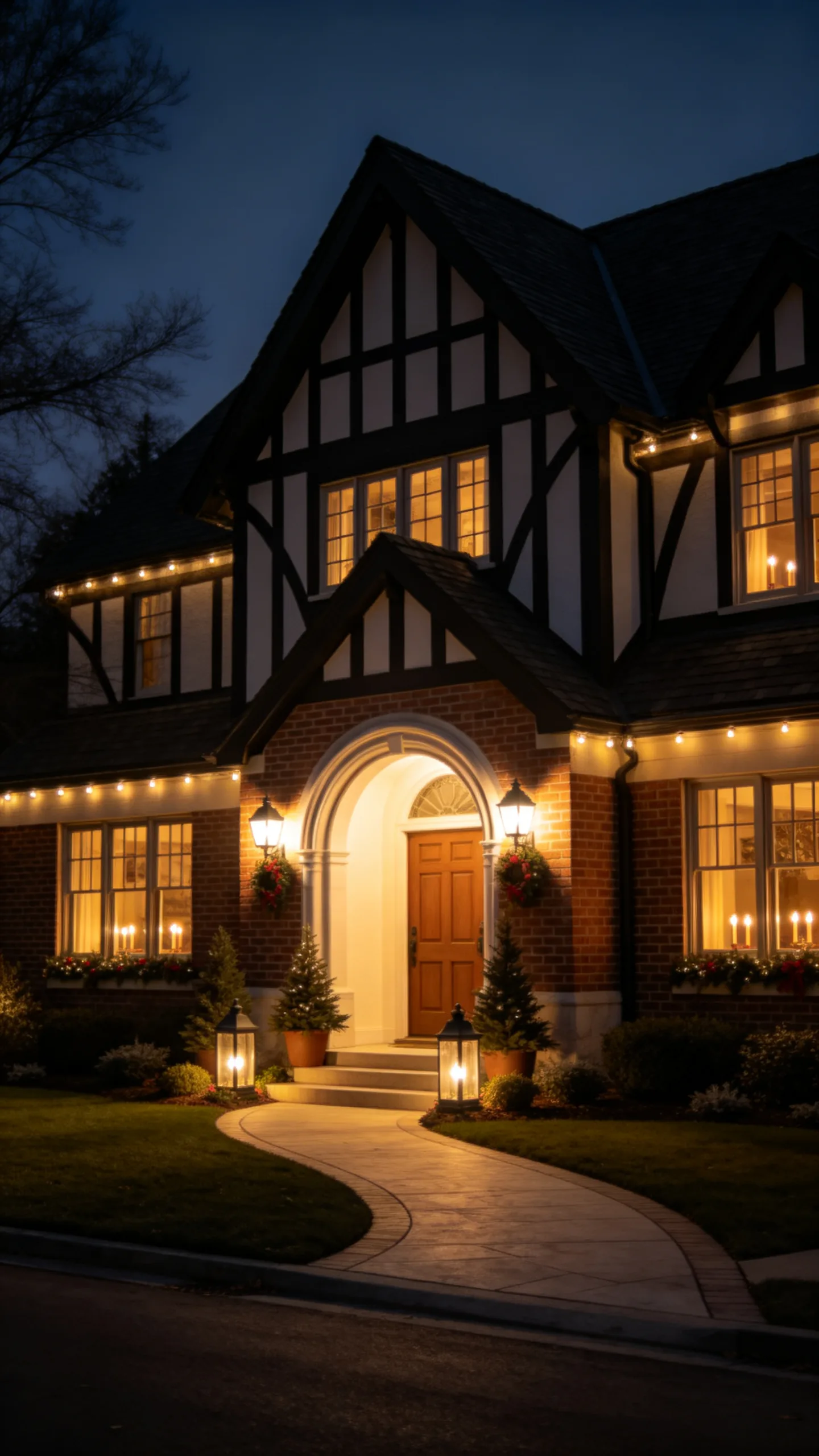 21. Finish the Facade with Coordinated Warm Lighting