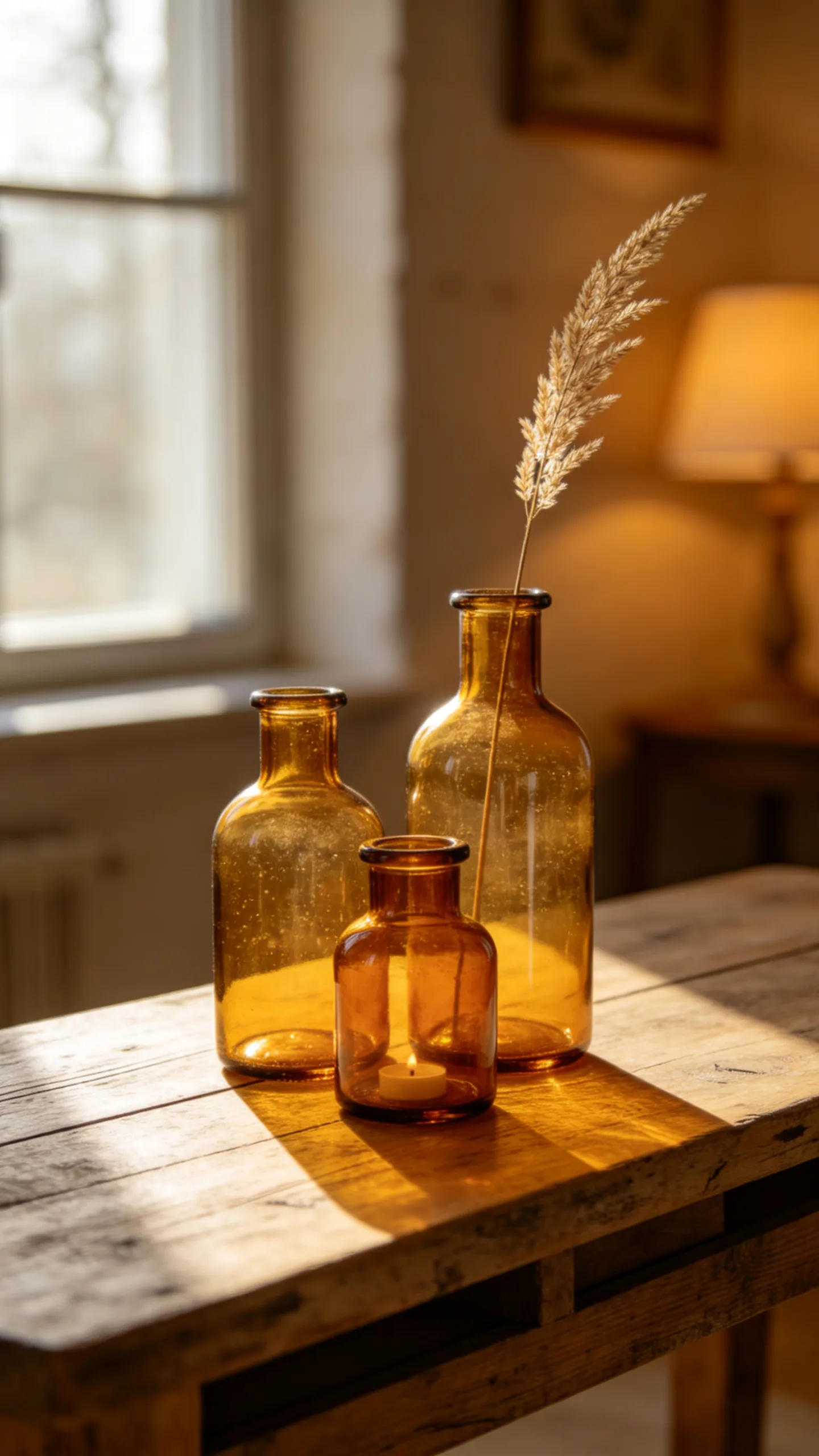6. Use Amber Glass for Warm Winter Color