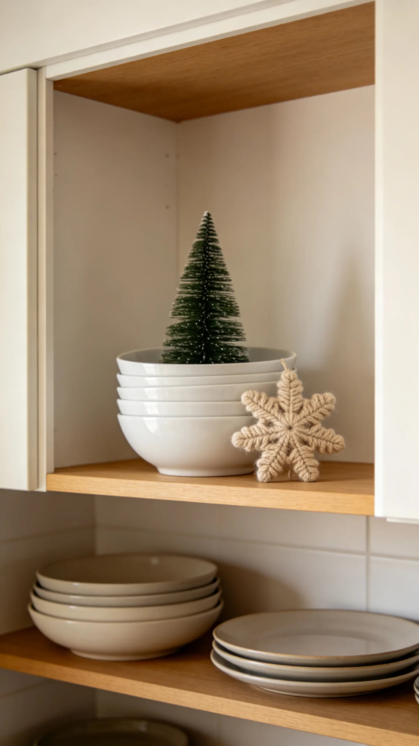 7. Create One Compact Open-Shelf Vignette