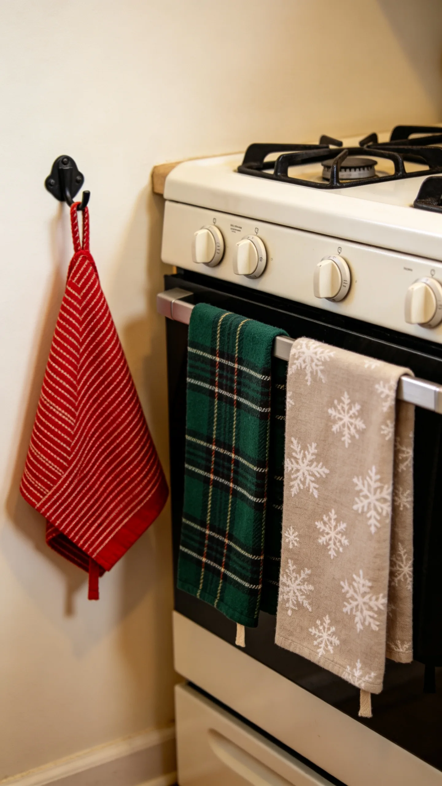 4. Replace Everyday Towels With Coordinated Holiday Textiles
