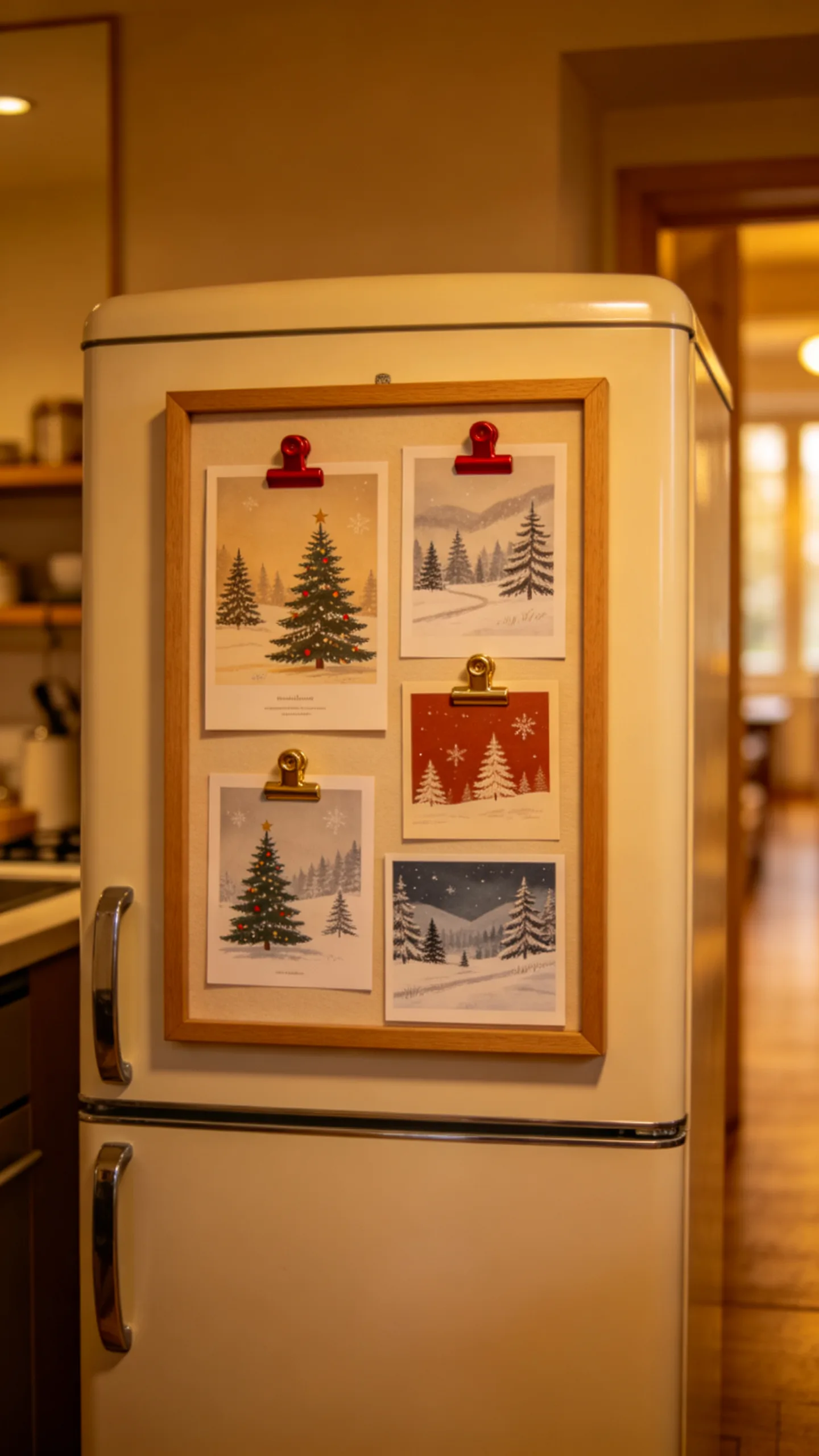 10. Turn the Refrigerator Into a Curated Holiday Display
