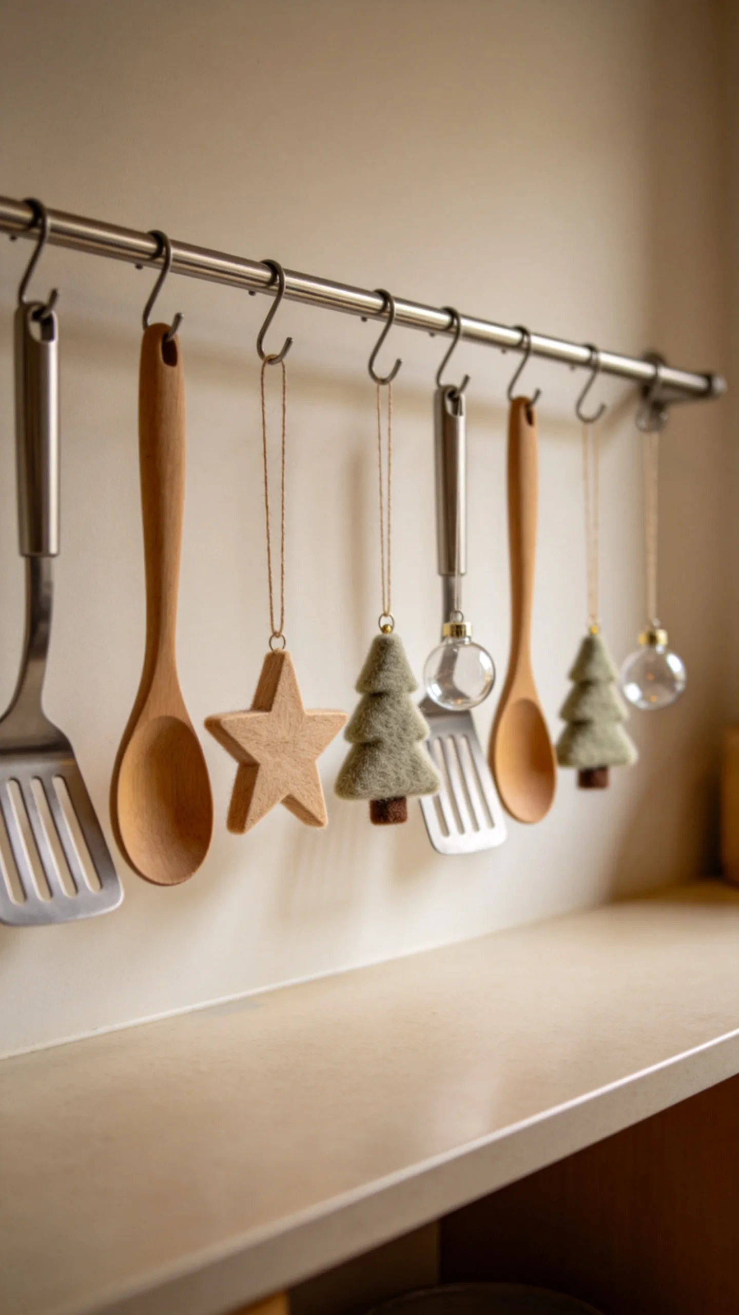 8. Suspend Lightweight Ornaments From a Wall Rail