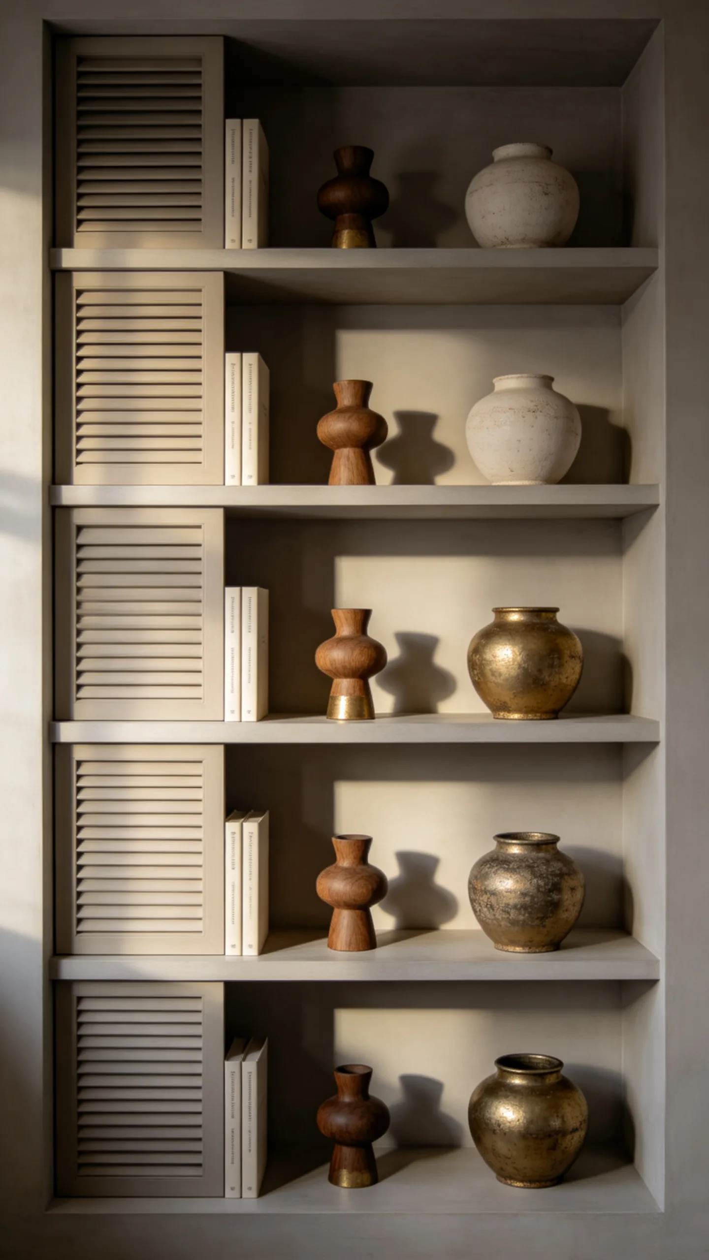 20. Style Open Shelves With Negative Space