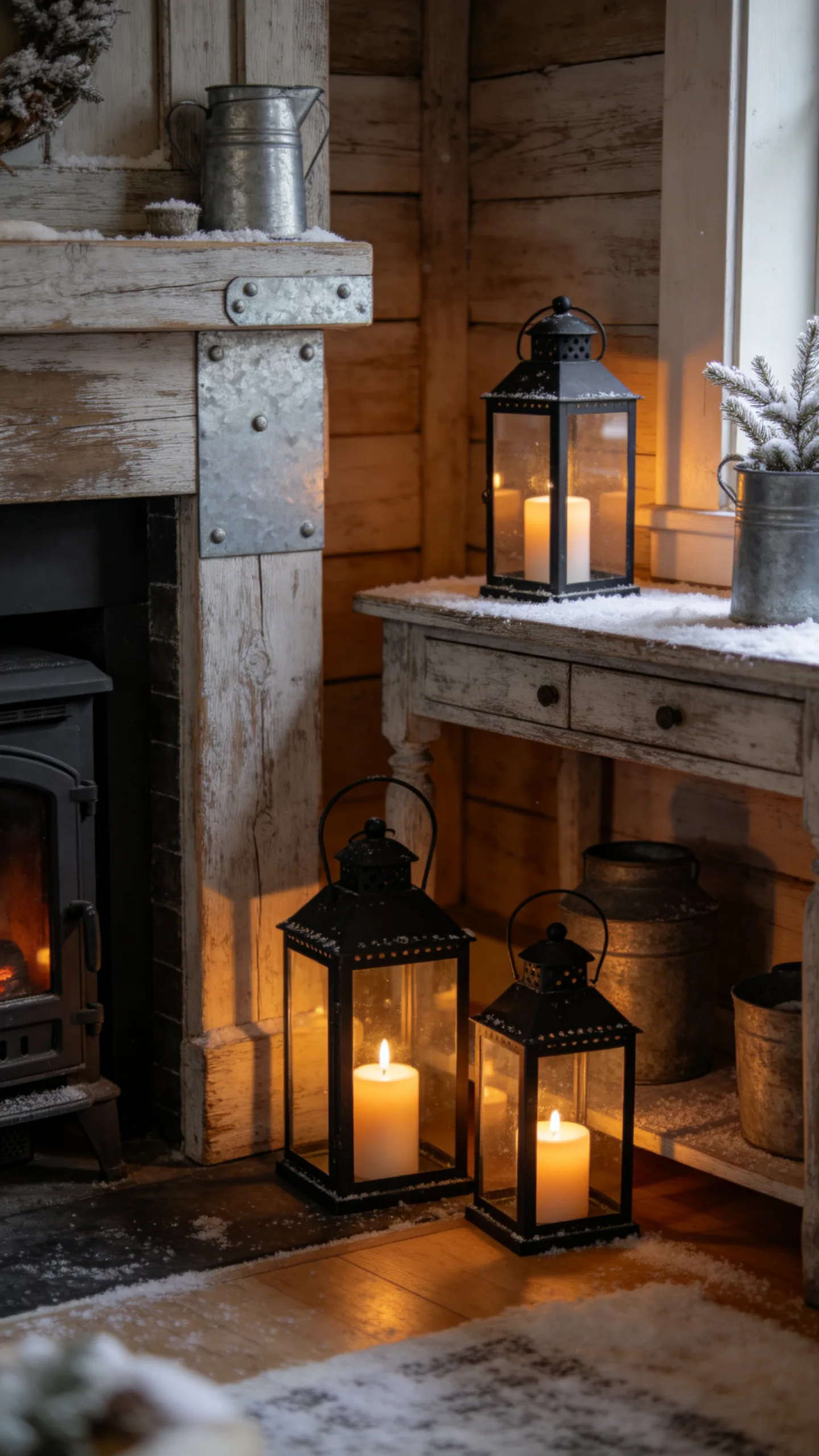 8. Add Soft Light With Rustic Lanterns