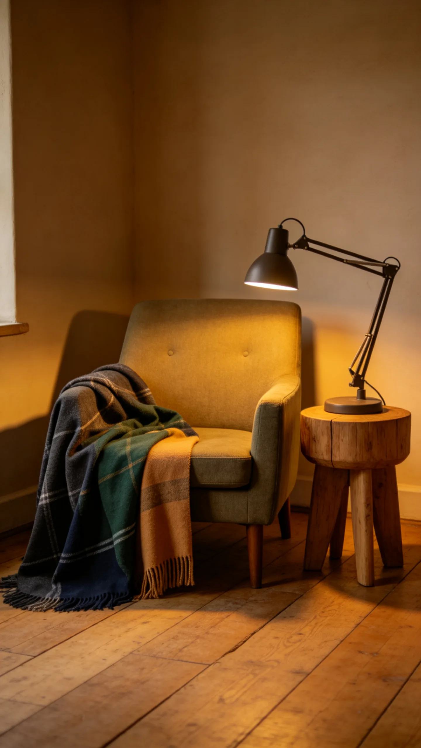 14. Make a Reading Corner With a Plaid Throw