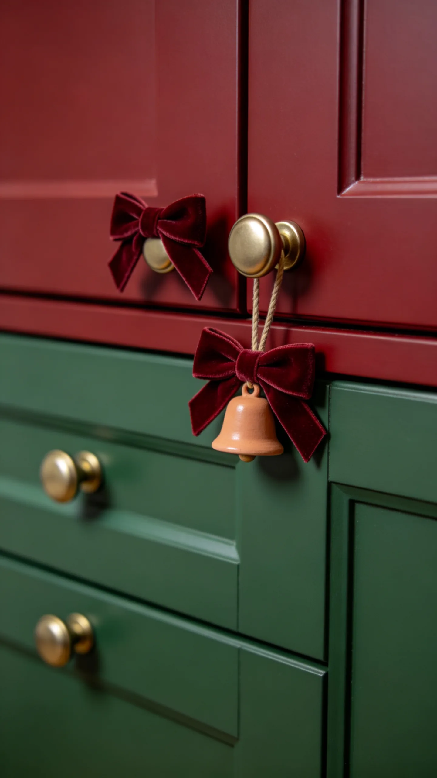 19. Add Small Bells or Bows to Cabinet Knobs