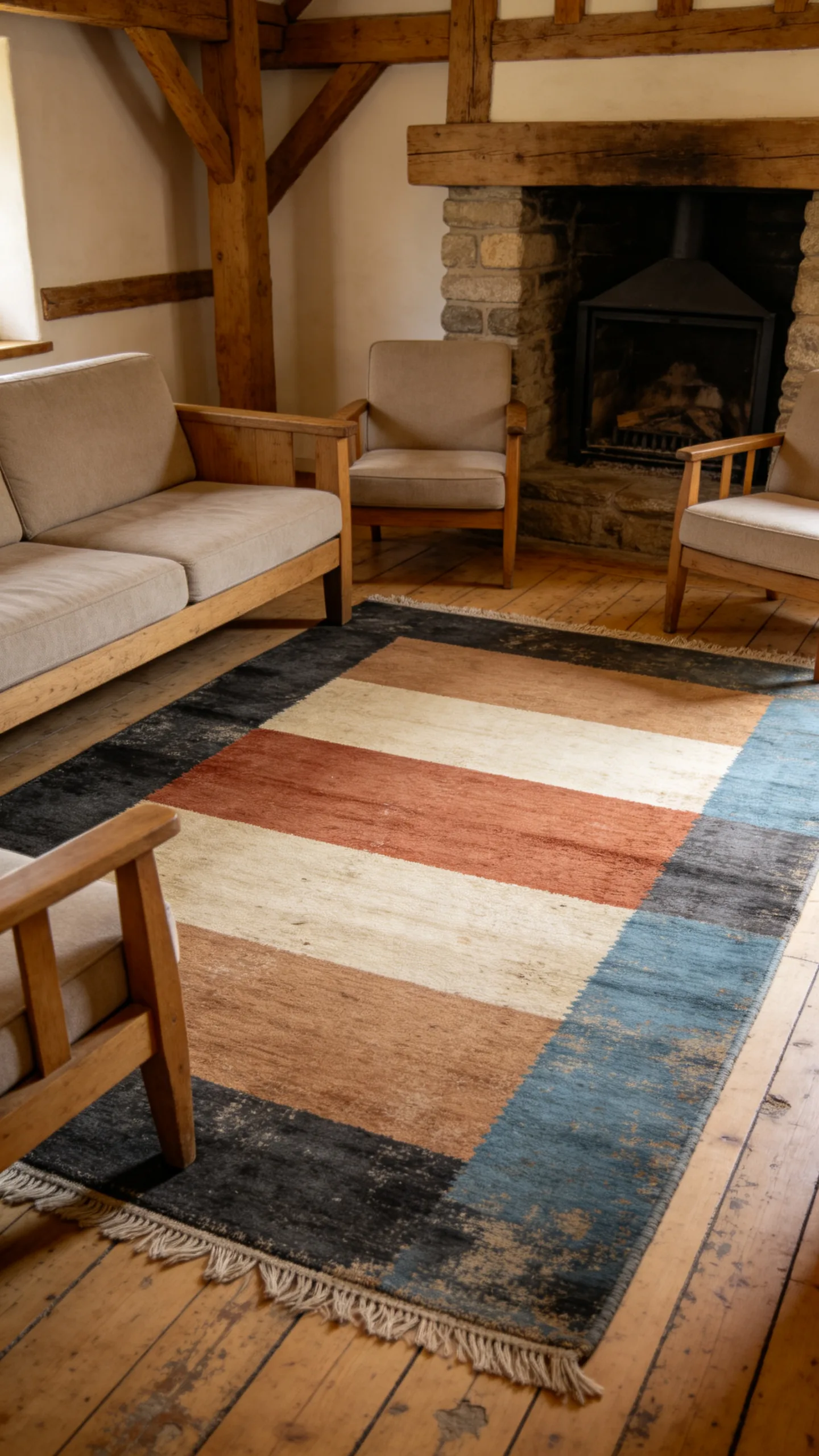 11. Warm the Floor With a Vintage-Style Rug